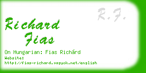 richard fias business card